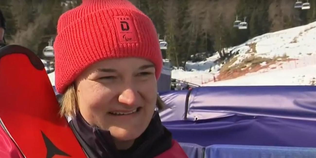 Anna-Lena Forster nach der Abfahrts-Goldmedaille im Interview