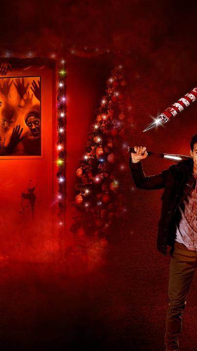 Plakatmotiv zum Film mit Nick (Ben Wiggins, l.) Anna (Ella Hunt, M.), Steph (Sarah Swire, r.) und Zombies im Hintergrund.