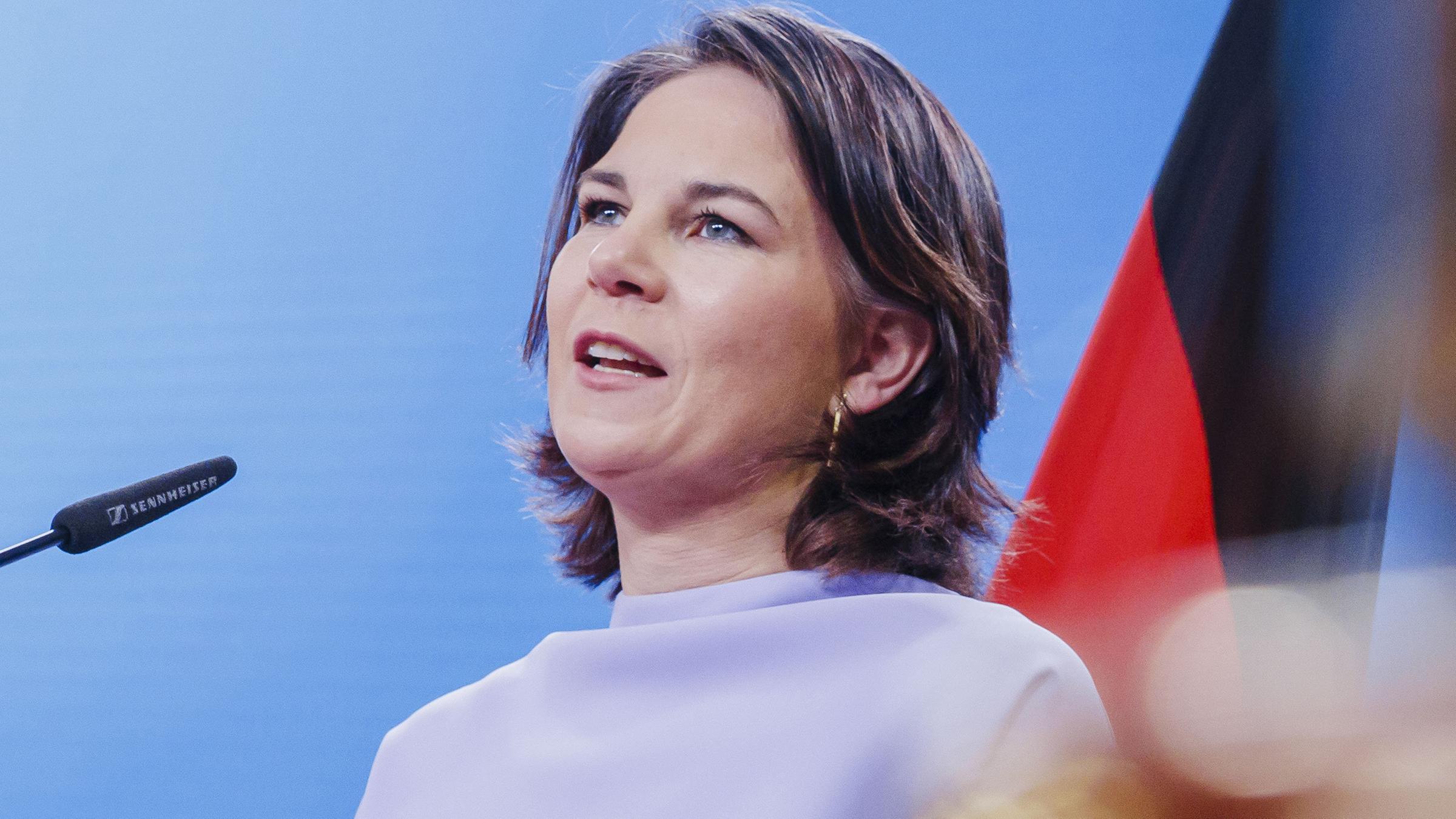 Annalena Baerbock in Berlin on February 9, 2022 