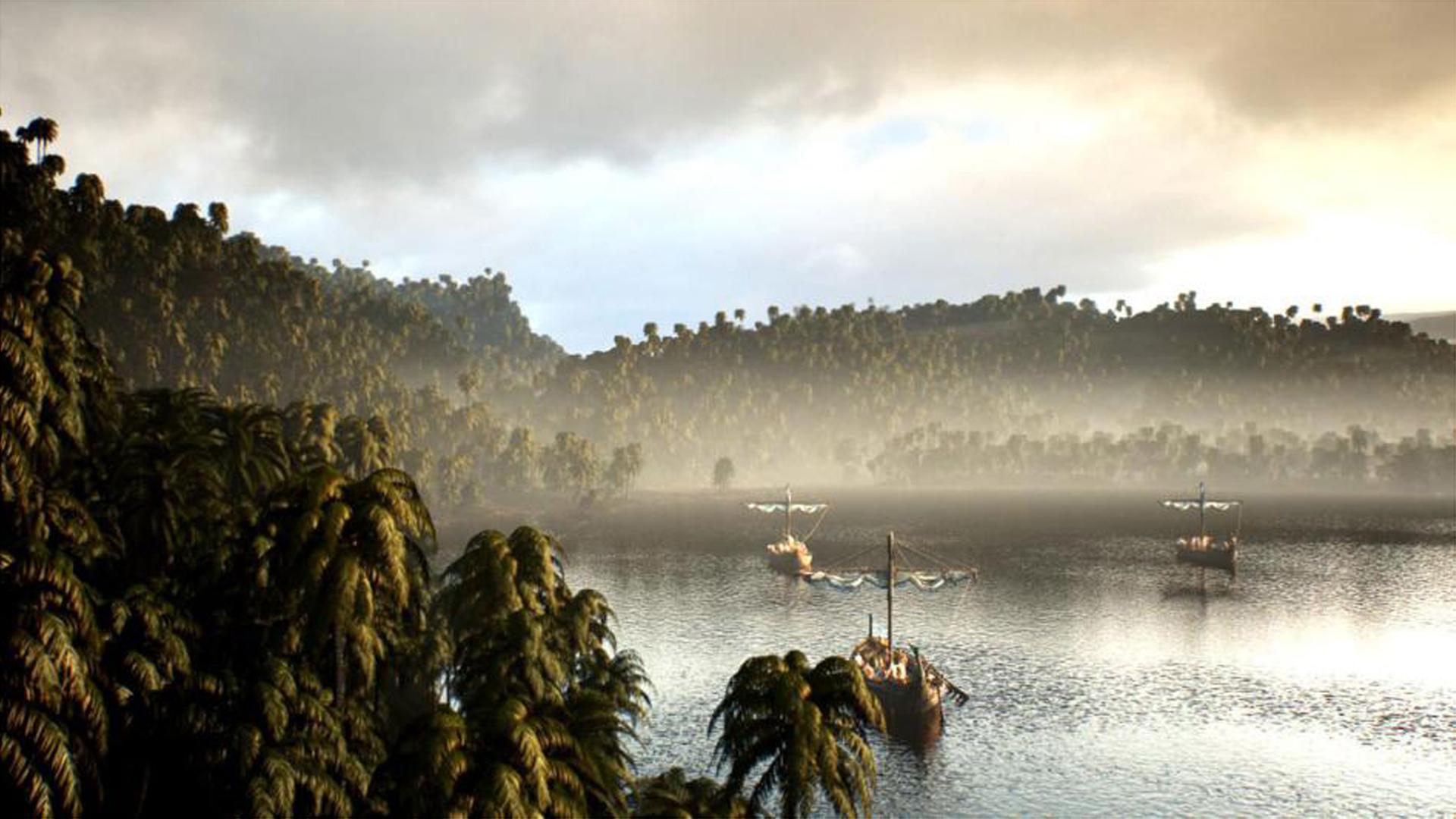 "Karthagos vergessene Krieger": Antike karthagische Segelschiffe vor der Küste Brasiliens.