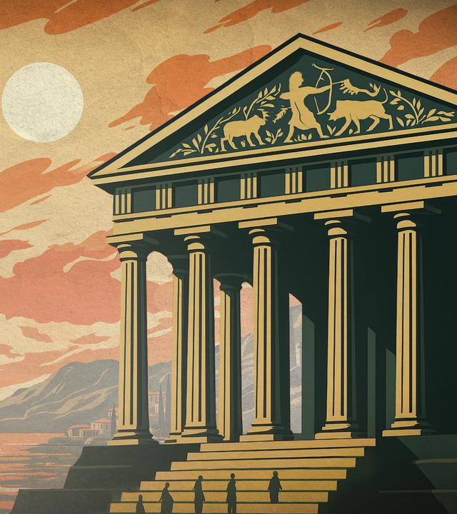 Illustrative Darstellung des Artemis-Tempel in Ephesos
