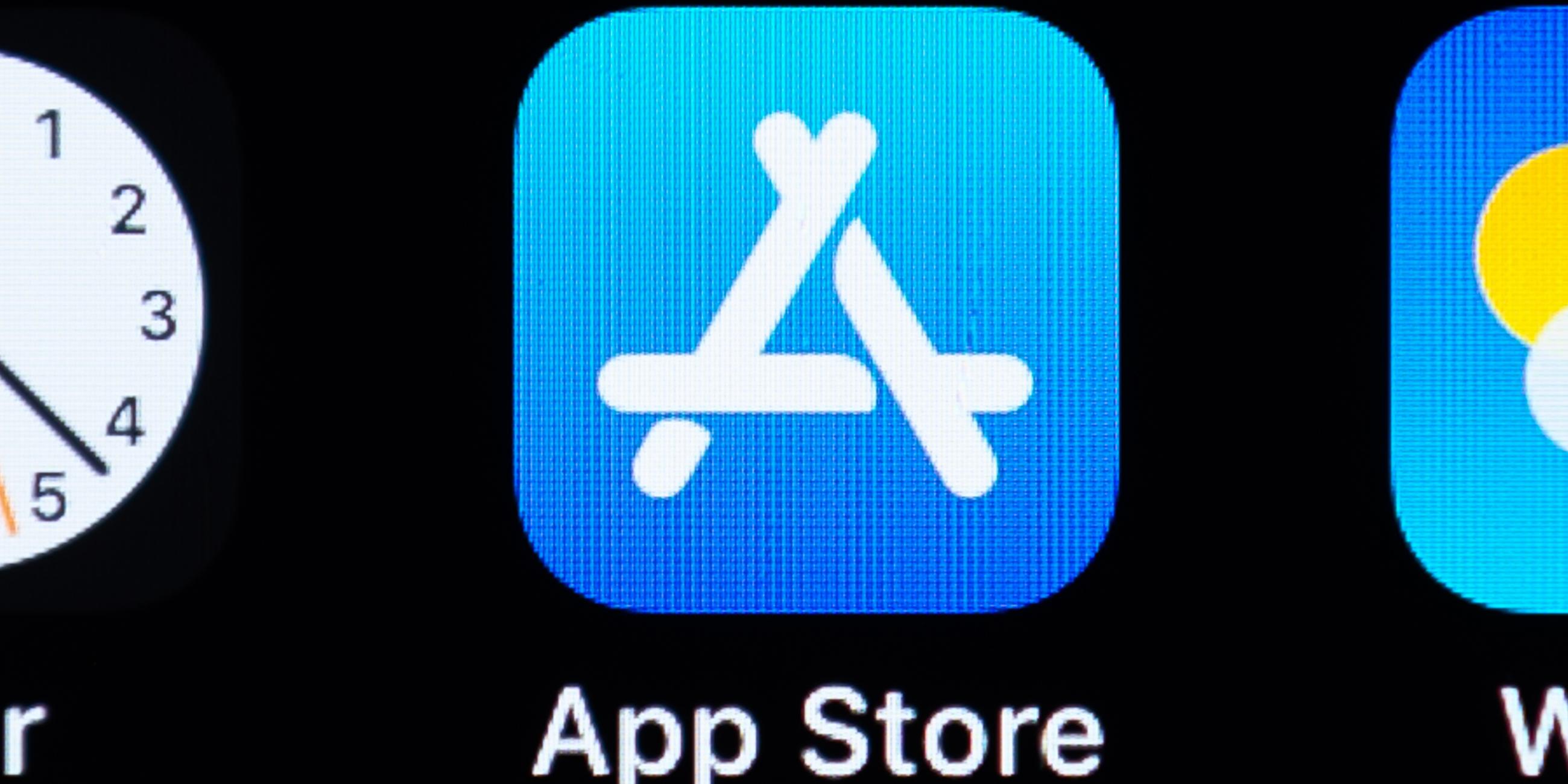 App Store auf einem Display
