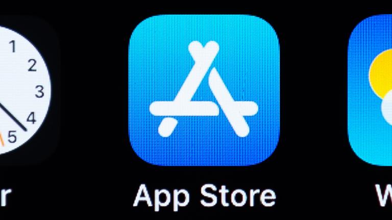 App Store auf einem Display