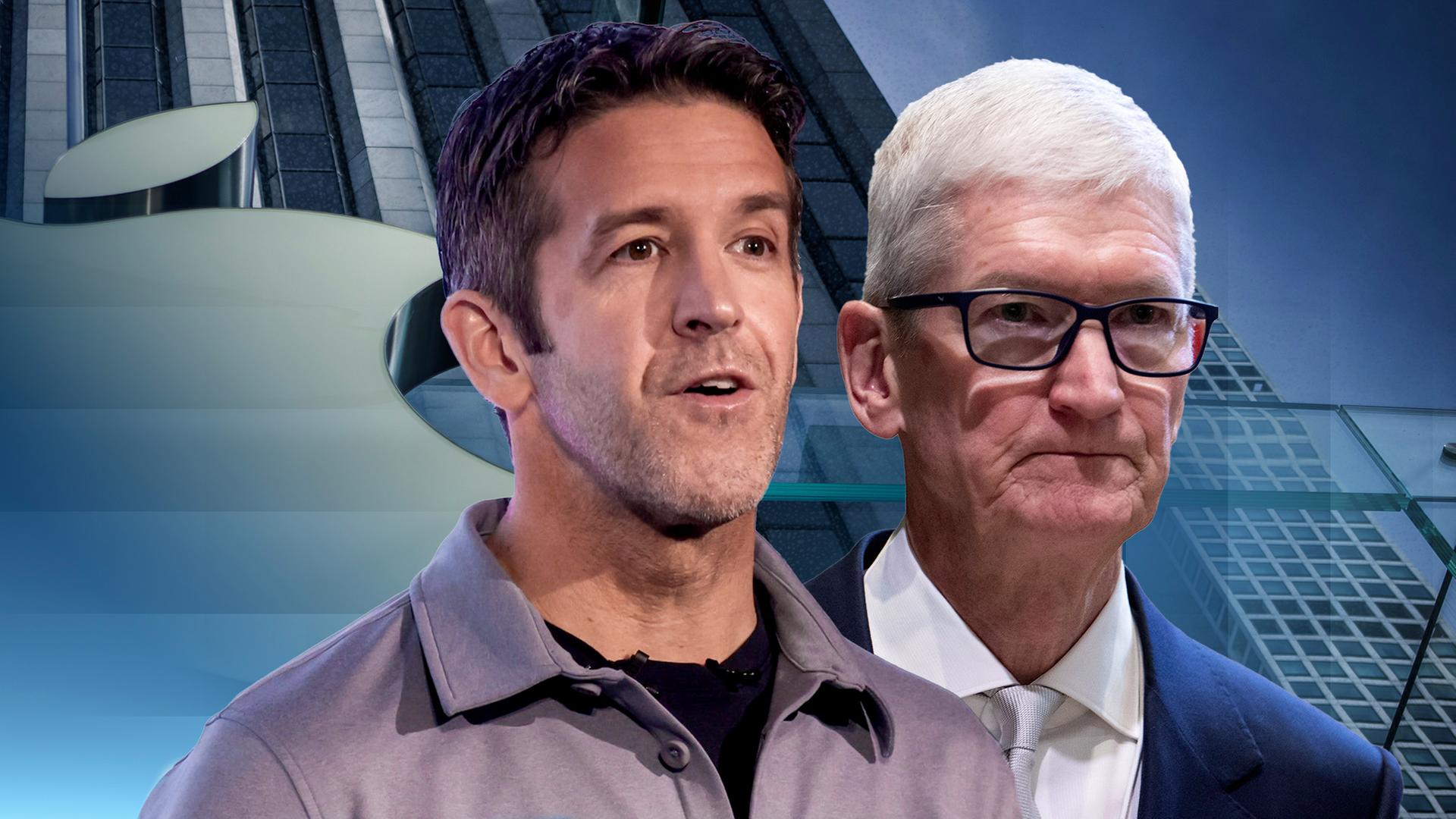 Der aktuelle Apple-CEO Tim Cook und sein Nachfolger John Ternus