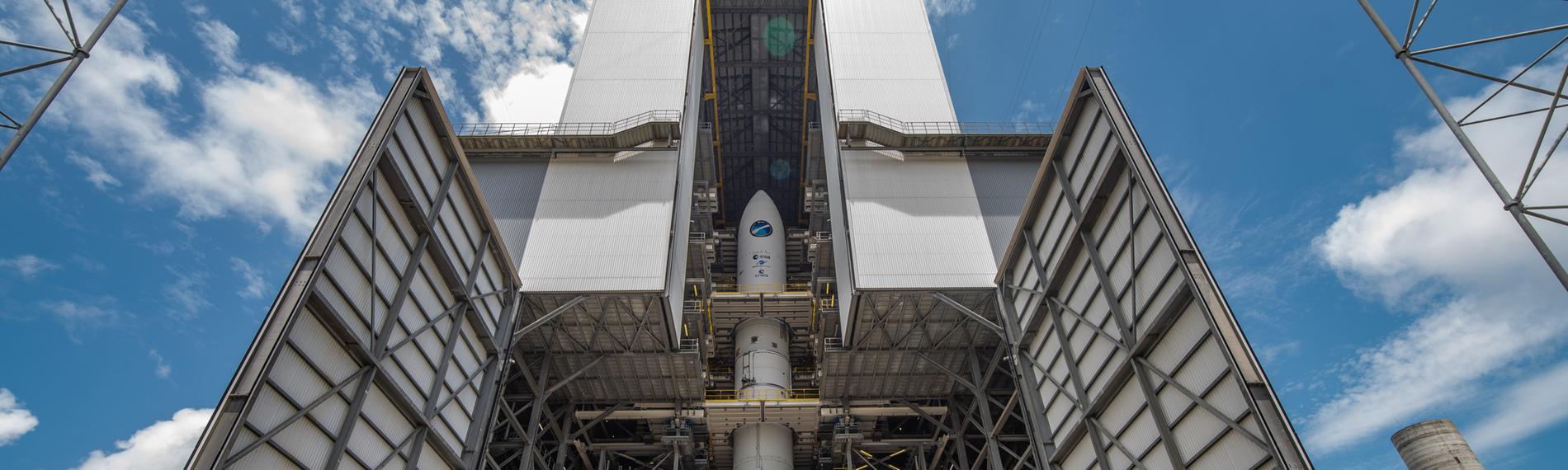 Die Startrampe der Ariane 6 auf dem europäischen Weltraumbahnhof in Französisch-Guayana