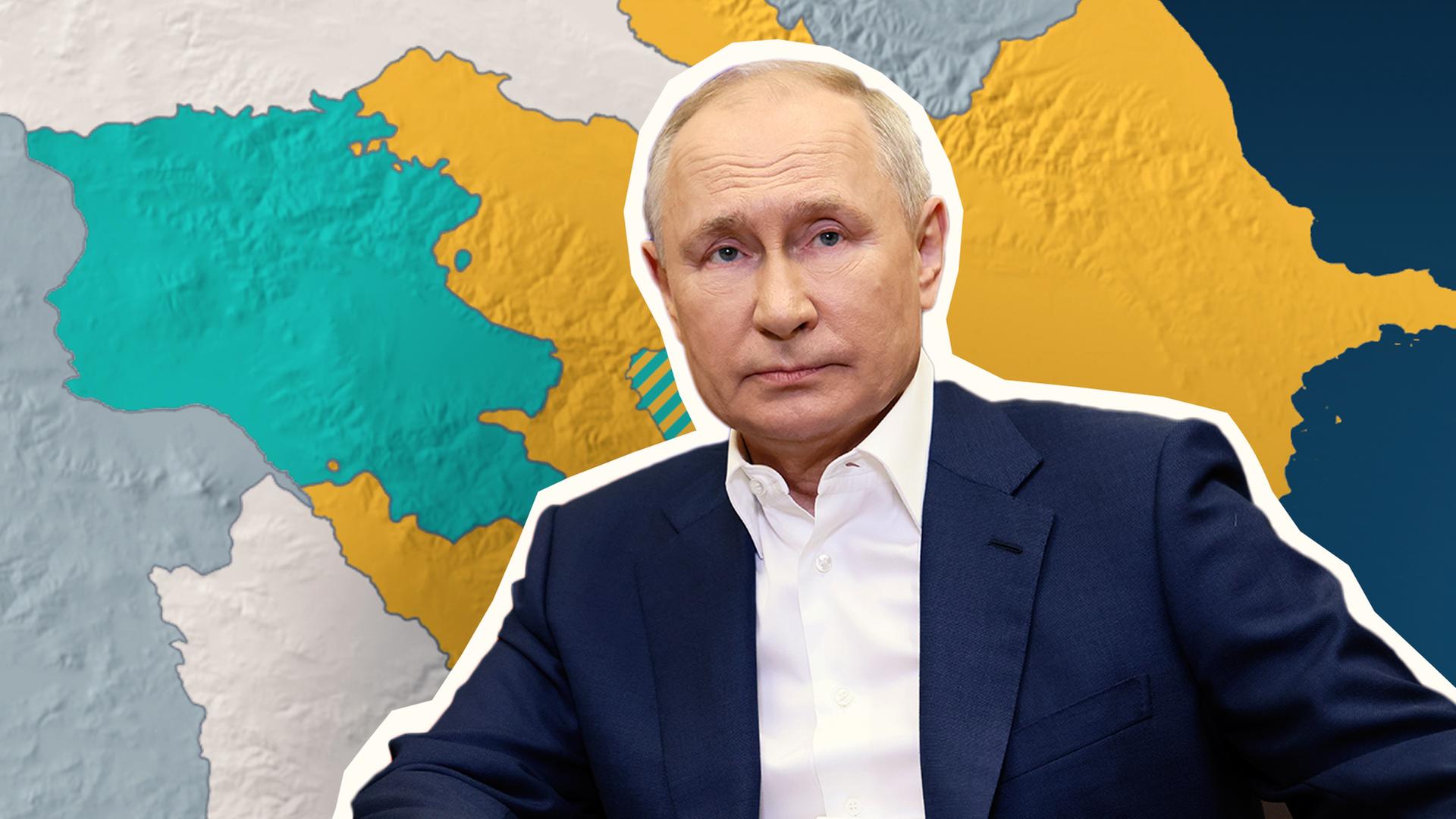 Putin vor Landkarte