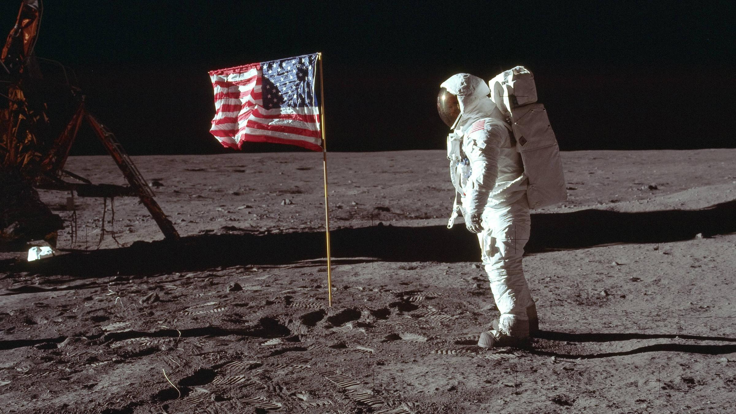 Neil Armstrong 1969 auf dem Mond  