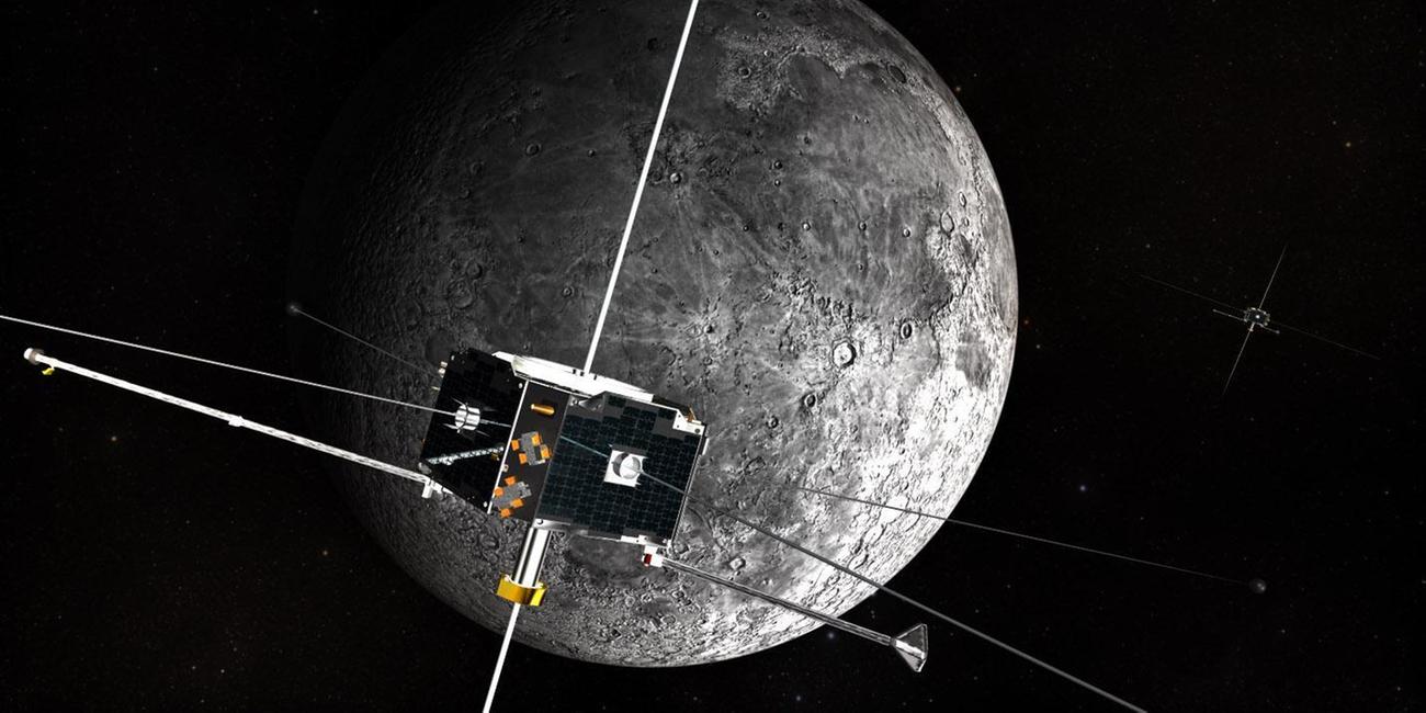 Künstlerische Darstellung des «Artemis»-Raumschiffs in der Umlaufbahn um den Mond, 26.08.2022