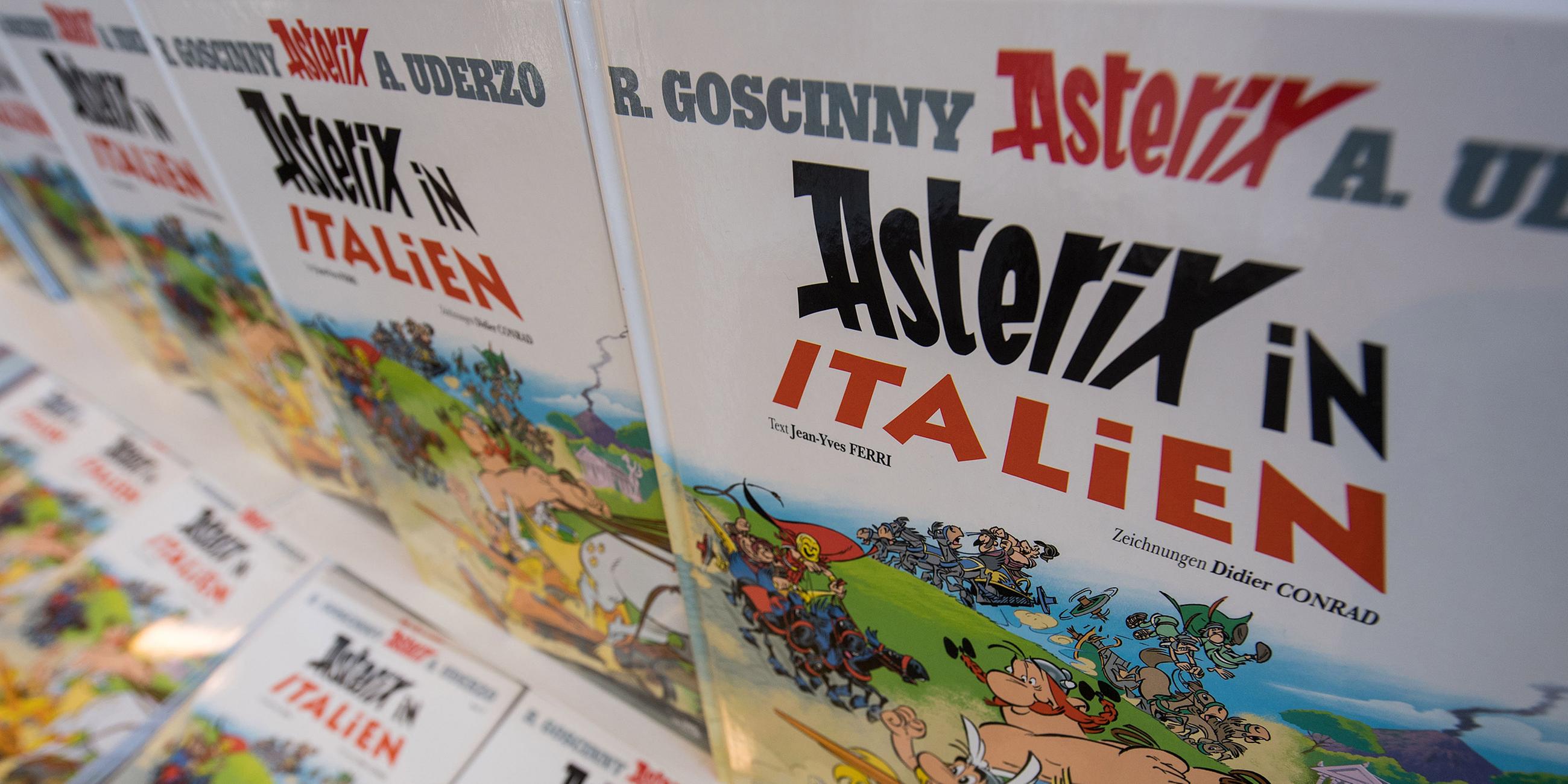 Stuttgart: Der Band "Asterix in IItalien" in einer Buchhandlung.
