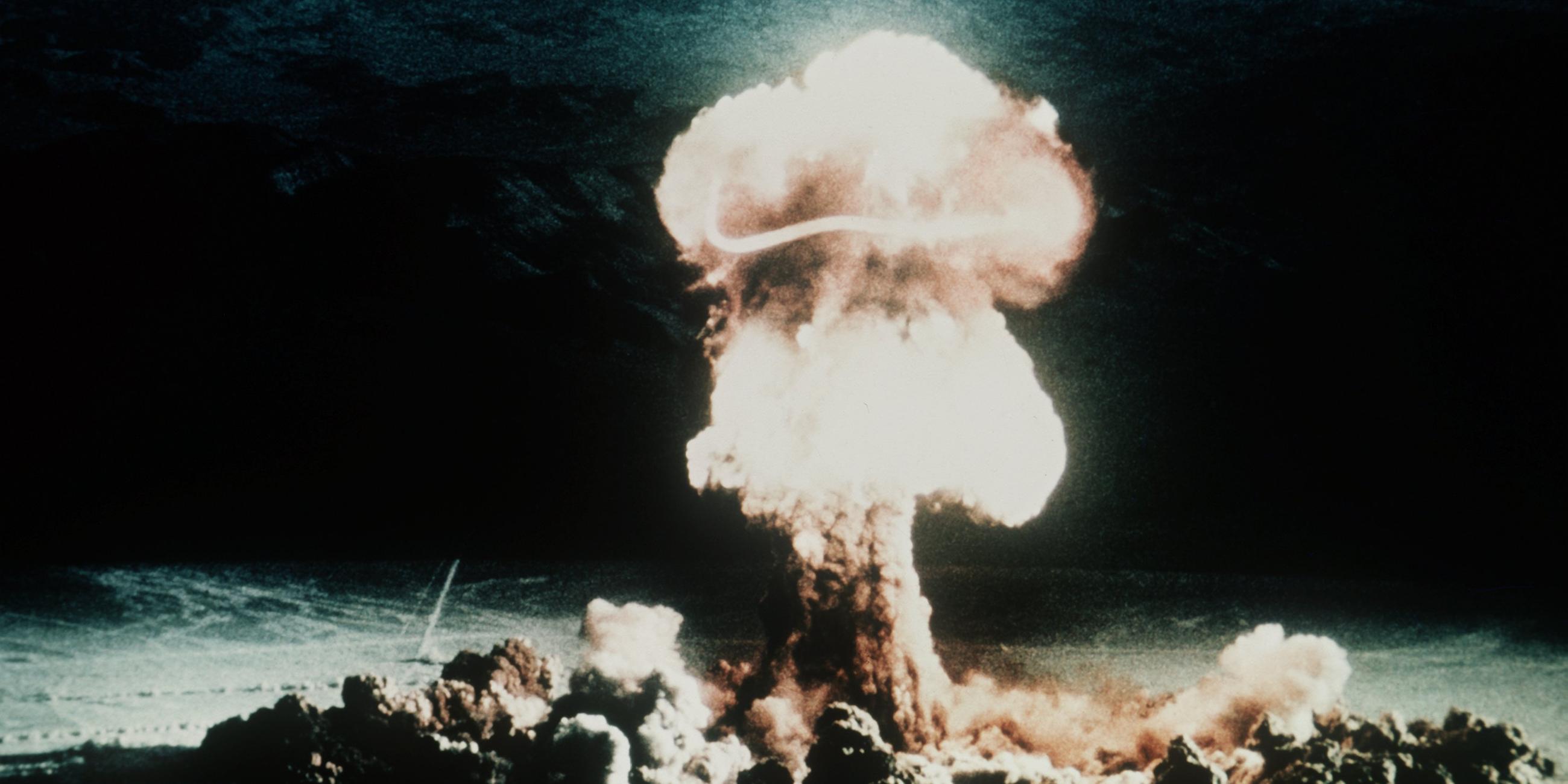 Amerikanischer Atomtest in der Wüste von Nevada, Archivbild