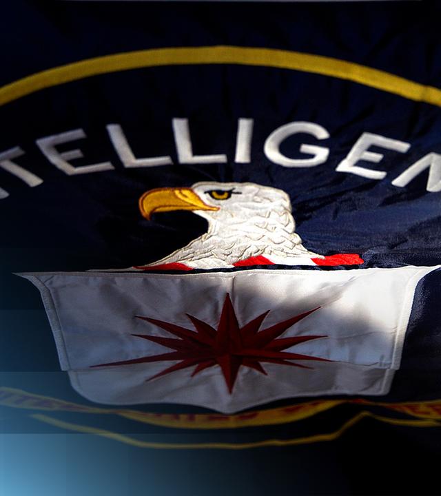 Das Wappen der Central Intelligence Agency (CIA) mit einem Adler in der Mitte 