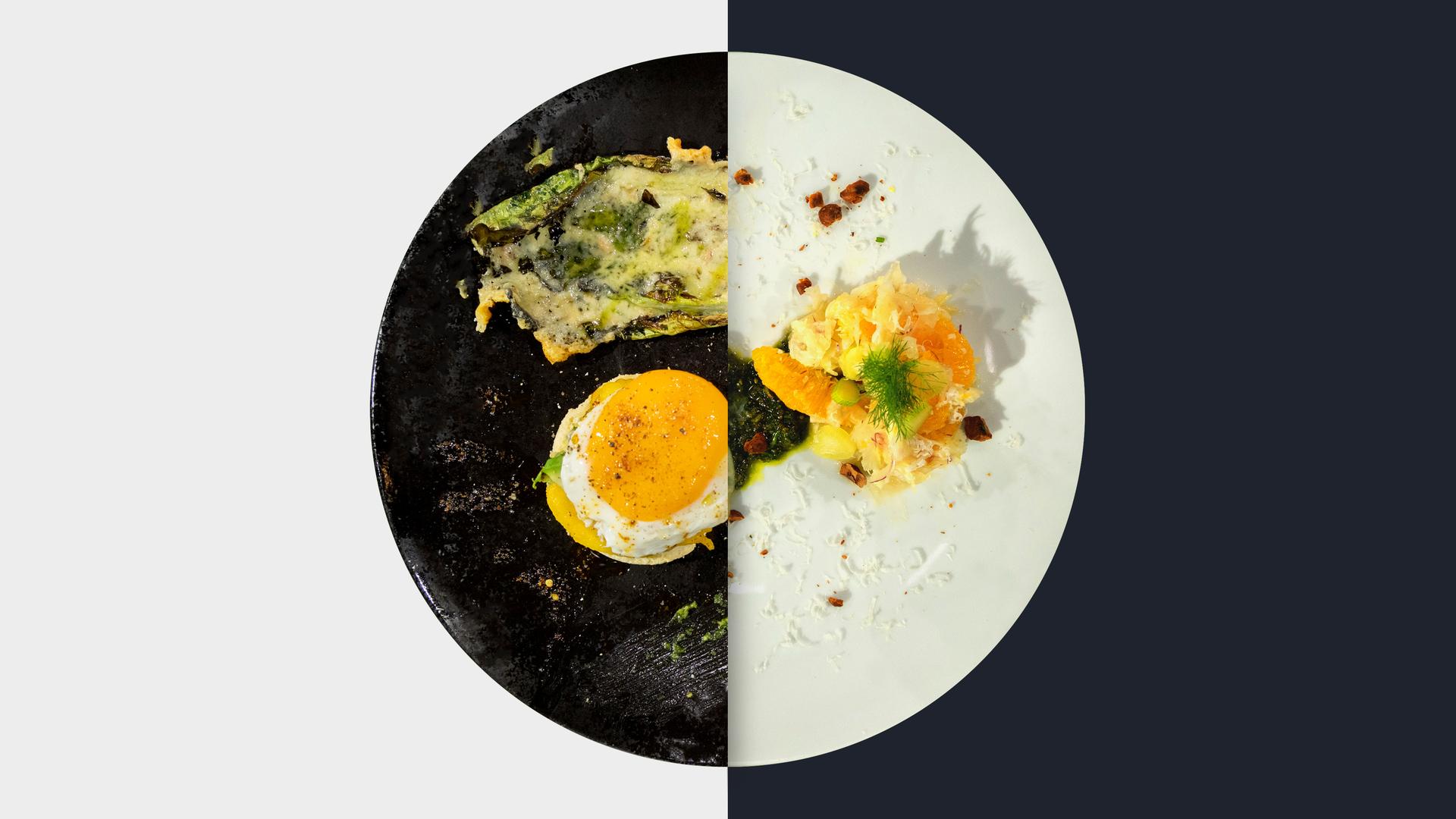 Avocado-Burger vs. Raviolo all´uovo