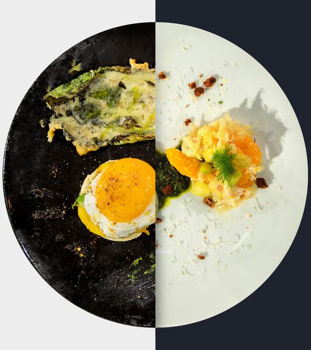 Avocado-Burger vs. Raviolo all´uovo