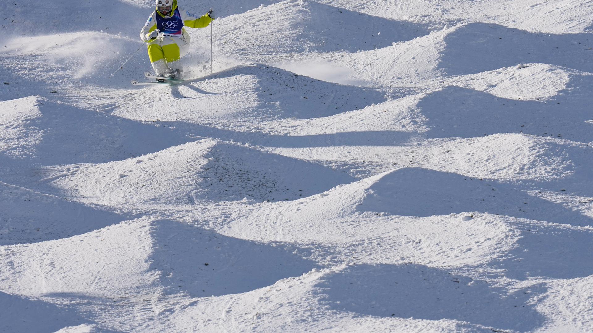 Ayaulym Amrenova (Kasachstan) in Aktion. 