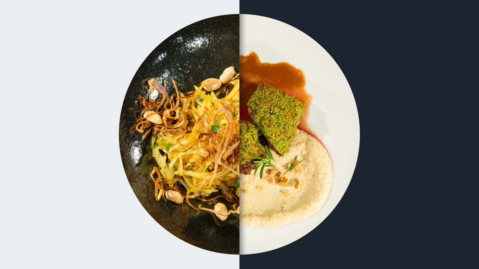 Backhendl "Korean-Style" vs. Lammrücken mit Kräuter-Panko-Kruste