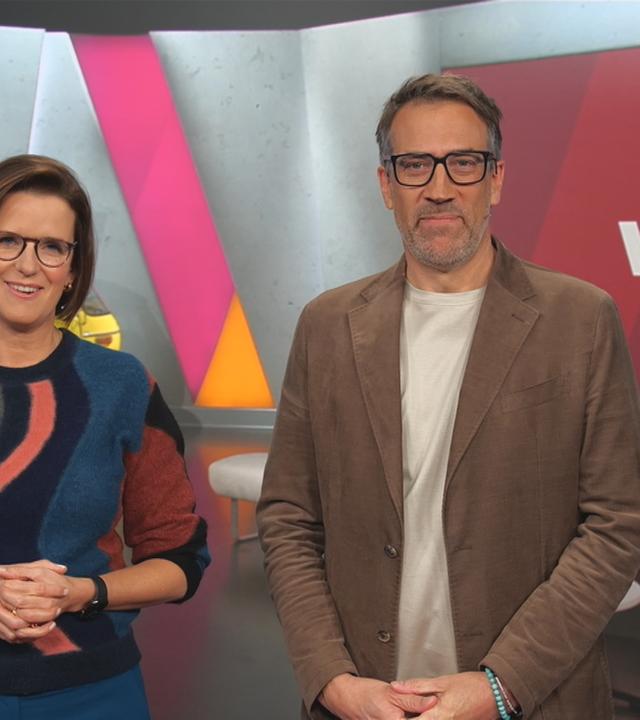 Valerie Haller und Marcus Niehaves im Studio.