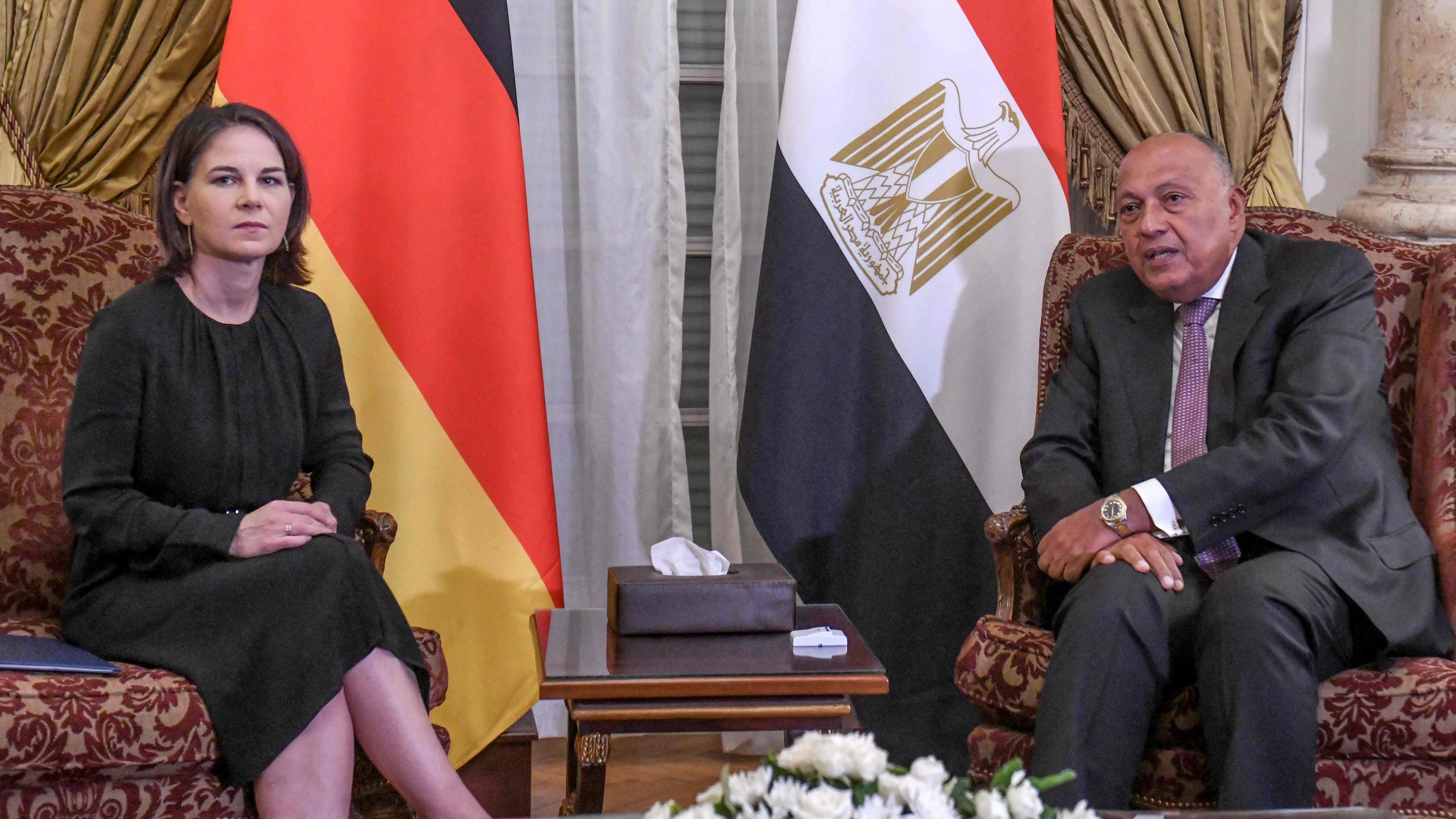 Annalena Baerbock mit dem ägyptischen Aussenminister Sameh Shoukry