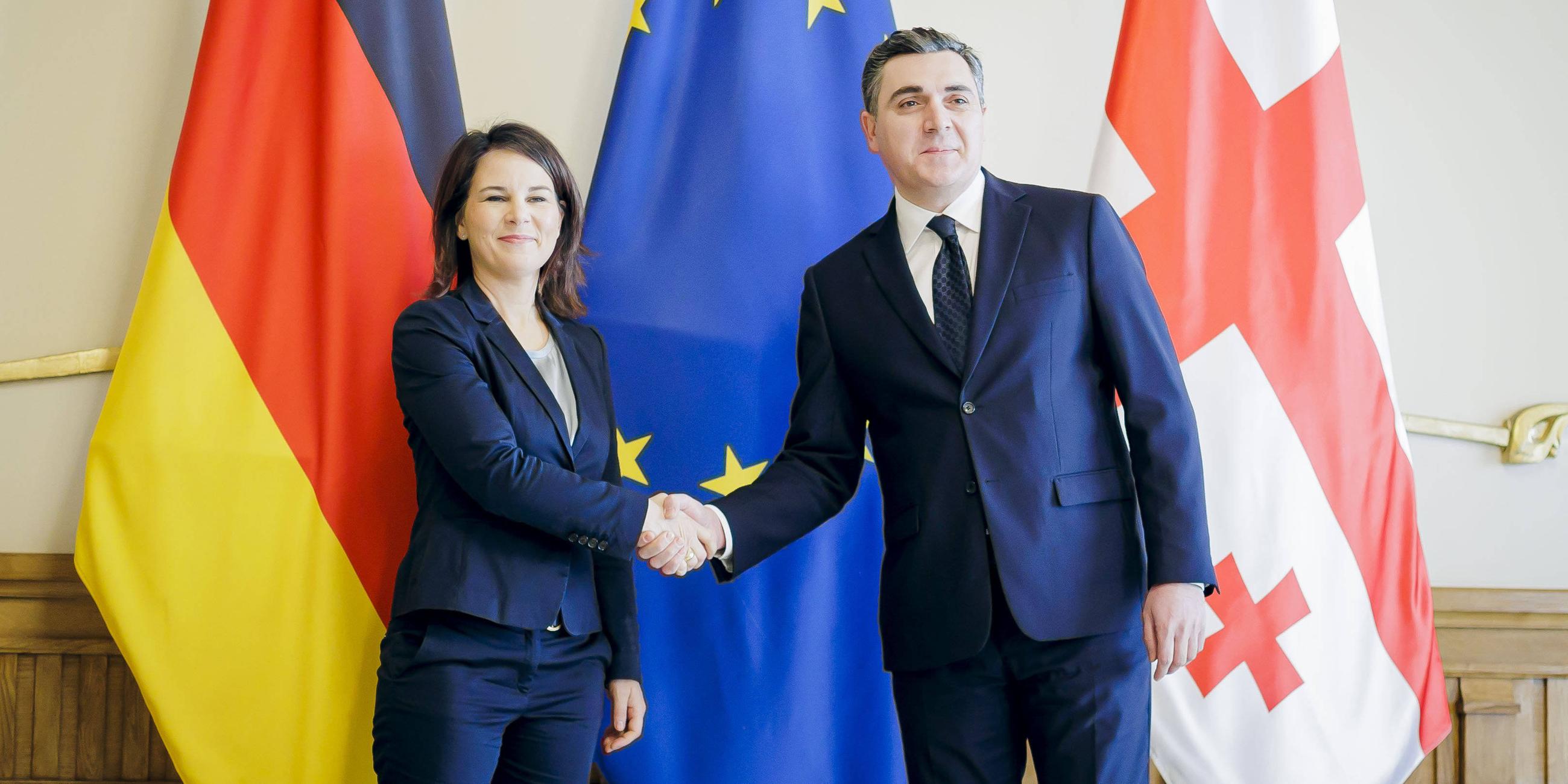 Bundesaussenministerin Annalena Baerbock trifft den Aussenminister von Georgien, Ilia Darchiashvili in Georgien