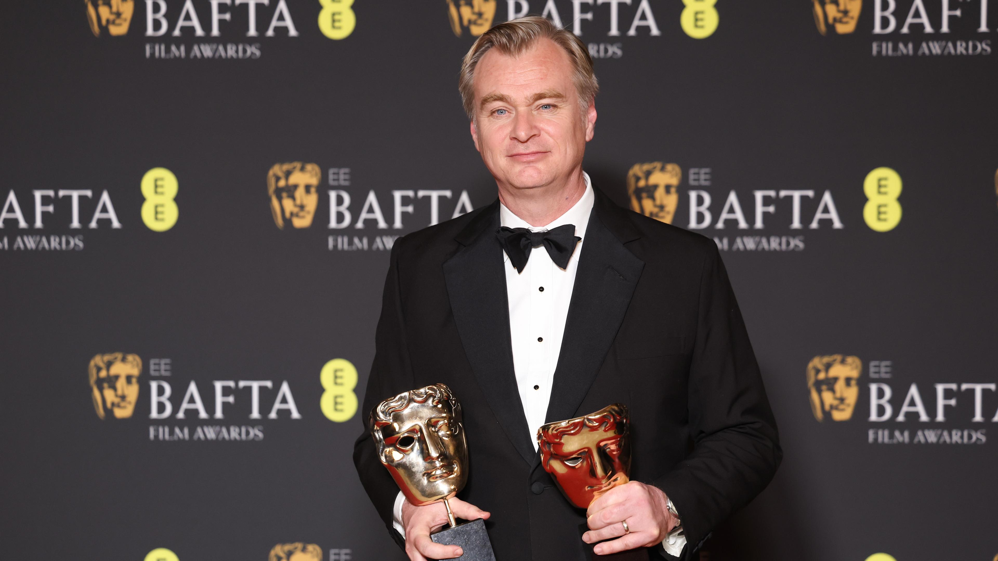 Regisseur Christopher Nolan bei der Verleihung der Bafta-Filmpreise.