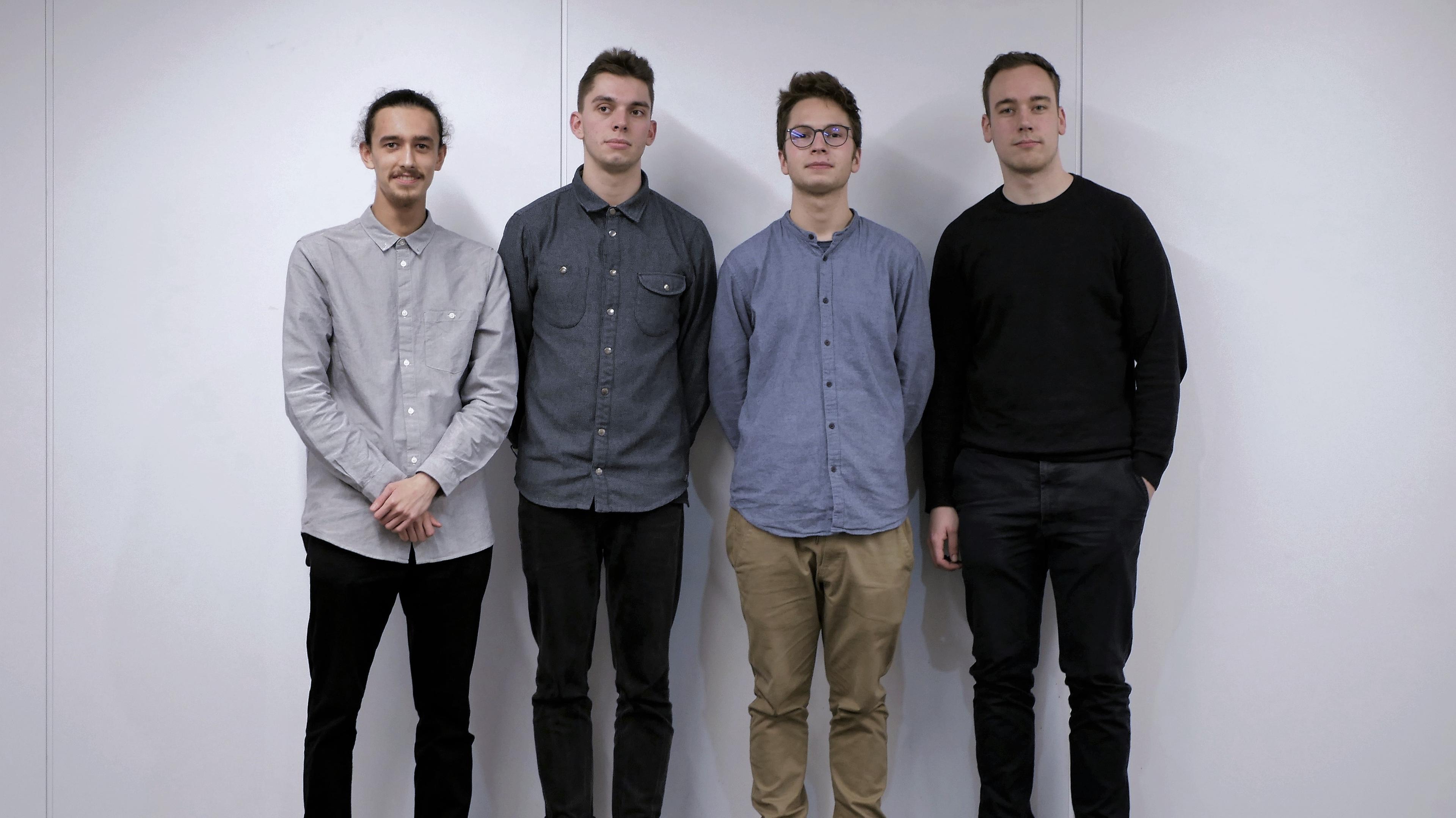 Die junge Jazz-Band Bluff als Gruppenfoto 