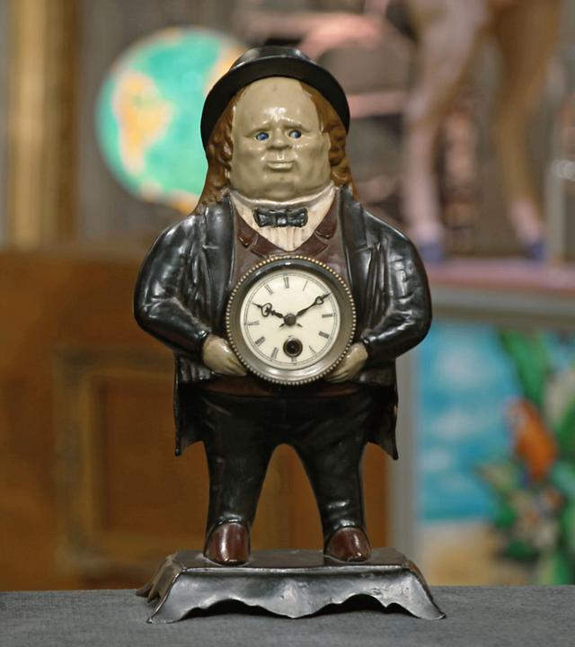 Eine kuriose John-Bull-Standuhr