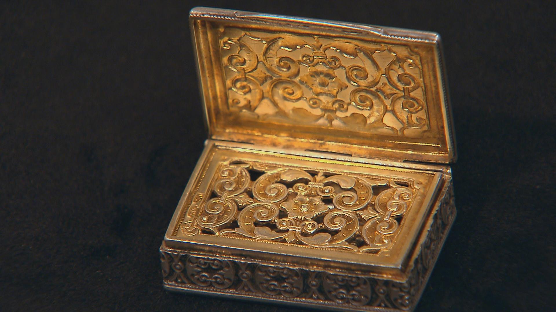 Eine antike Vinaigrette.