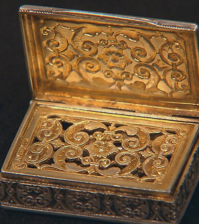 Eine antike Vinaigrette.