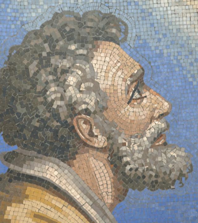 Eine antike Mosaikdarstellung eines Apostels 
