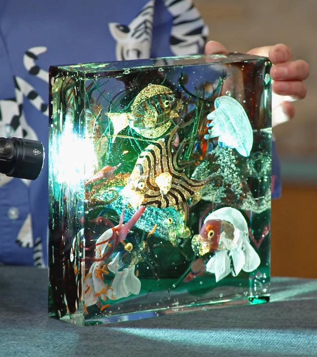 Murano-Glaskunst in Form eines Aquariums  
