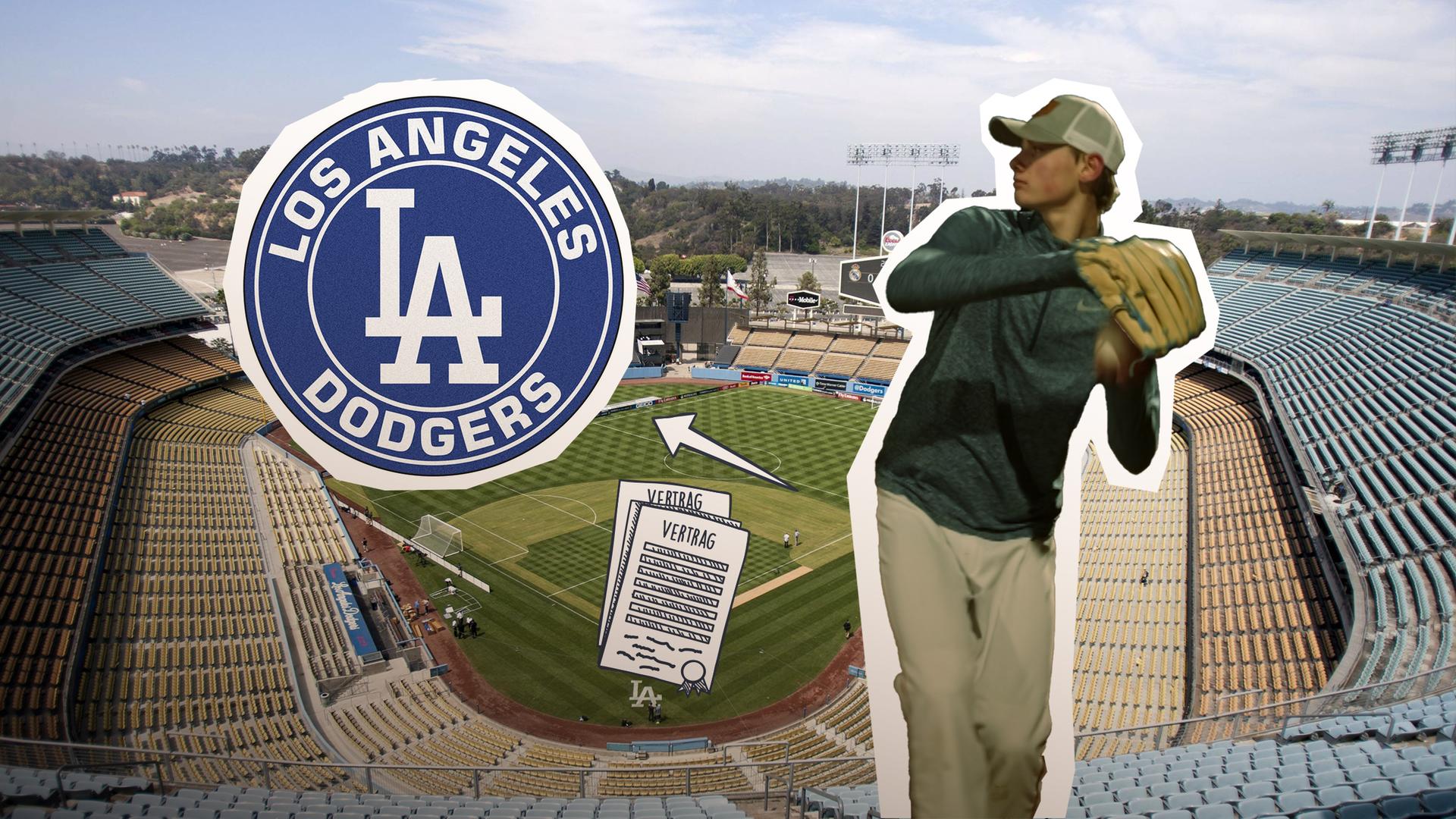 Tom Apfelbaum hat mit 17 Jahren einen Vertrag bei den Los Angeles Dodgers unterschrieben.