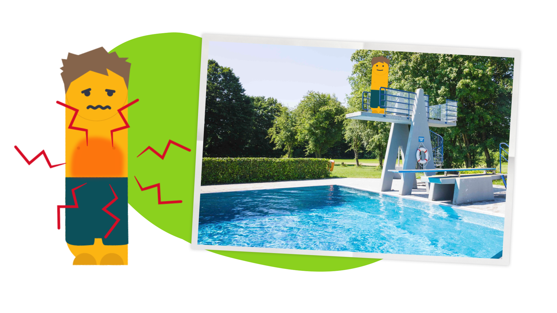 Bauchklatscher Grafik