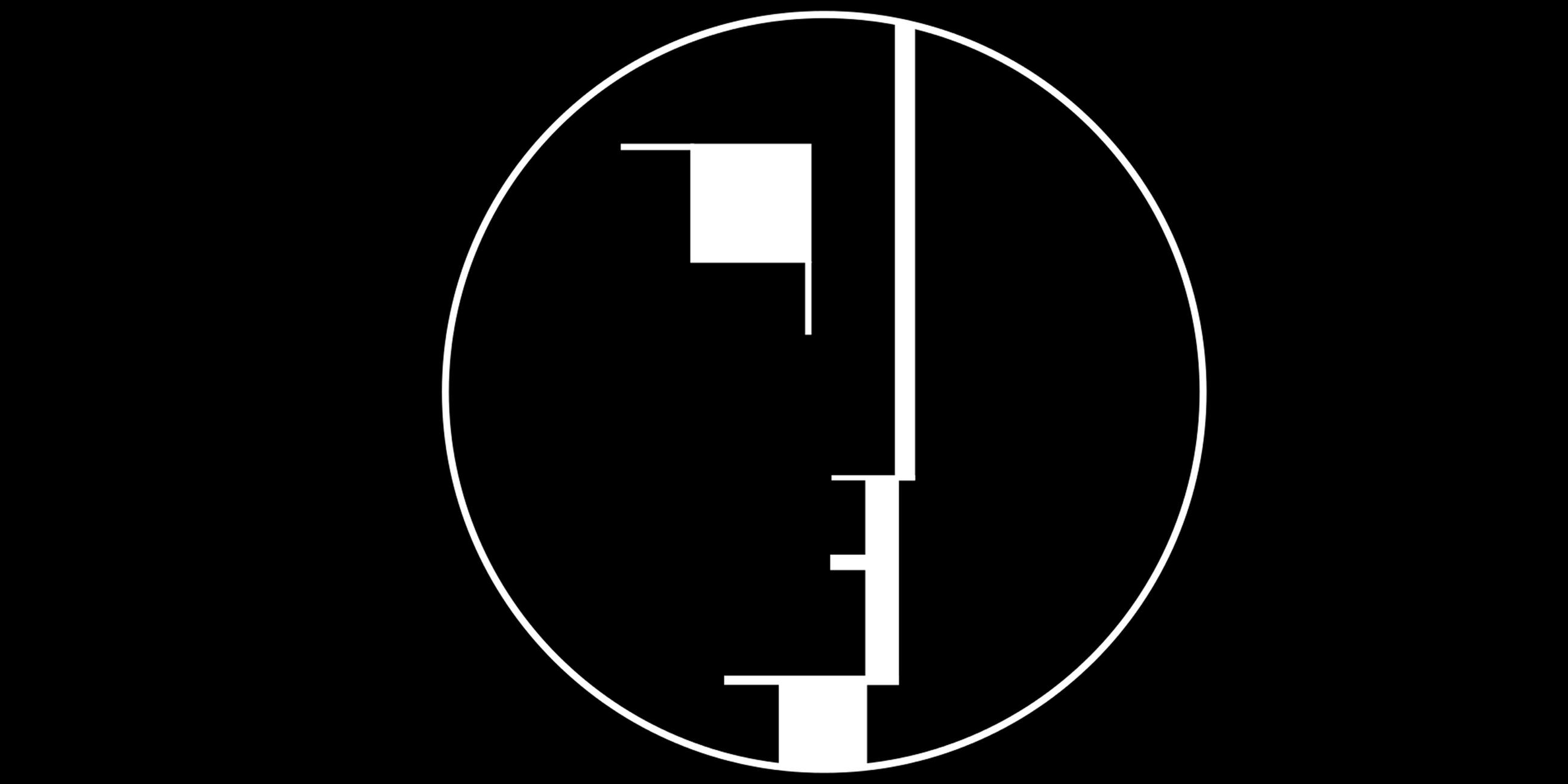 Das Bauhaus-Logo, 1922 entworfen von Oskar Schlemmer