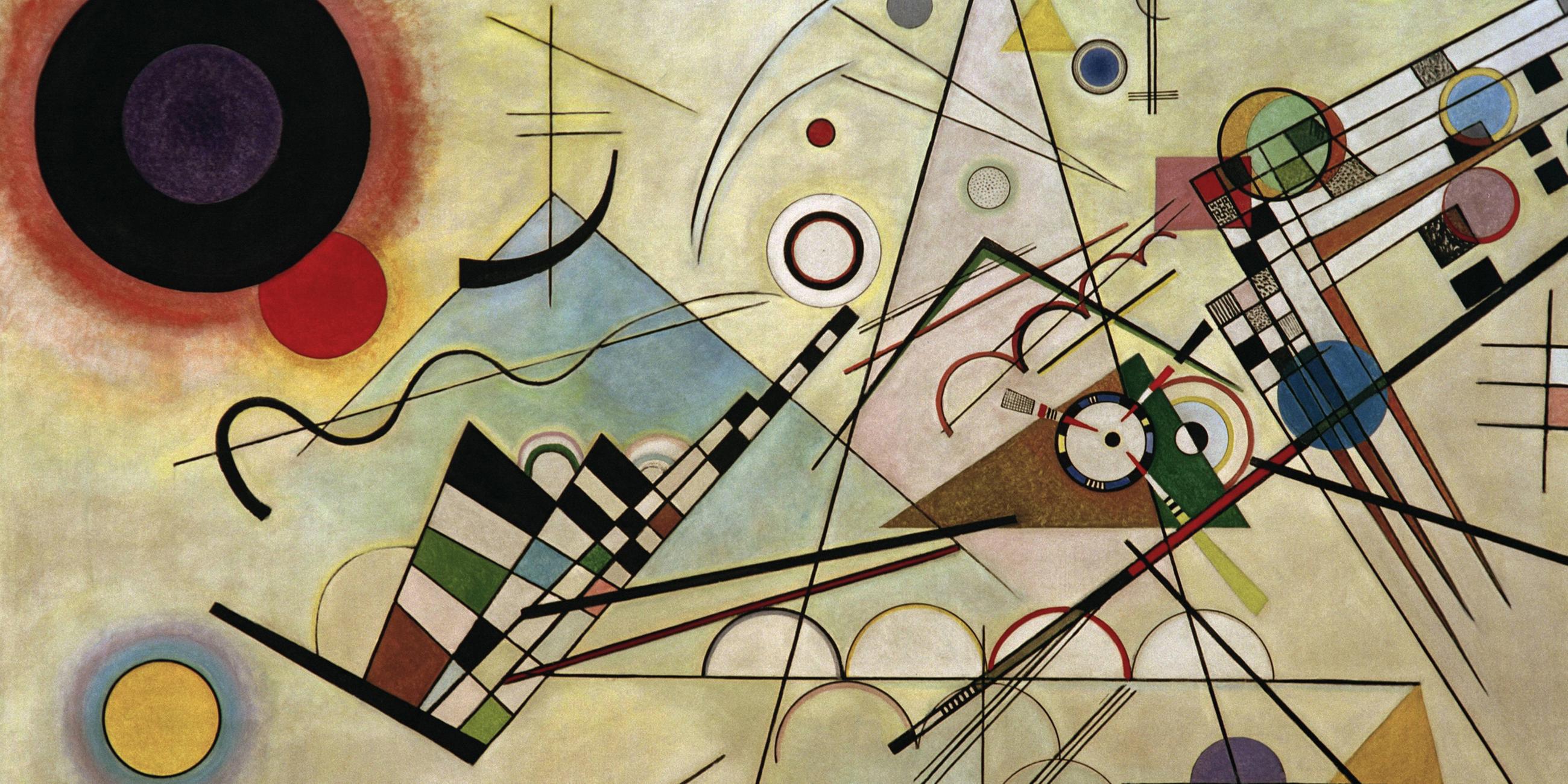 Ölgemälde "Komposition VIII" des Bauhaus-Künstlers Wassily Kandinsky im Guggenheim Museum in New York