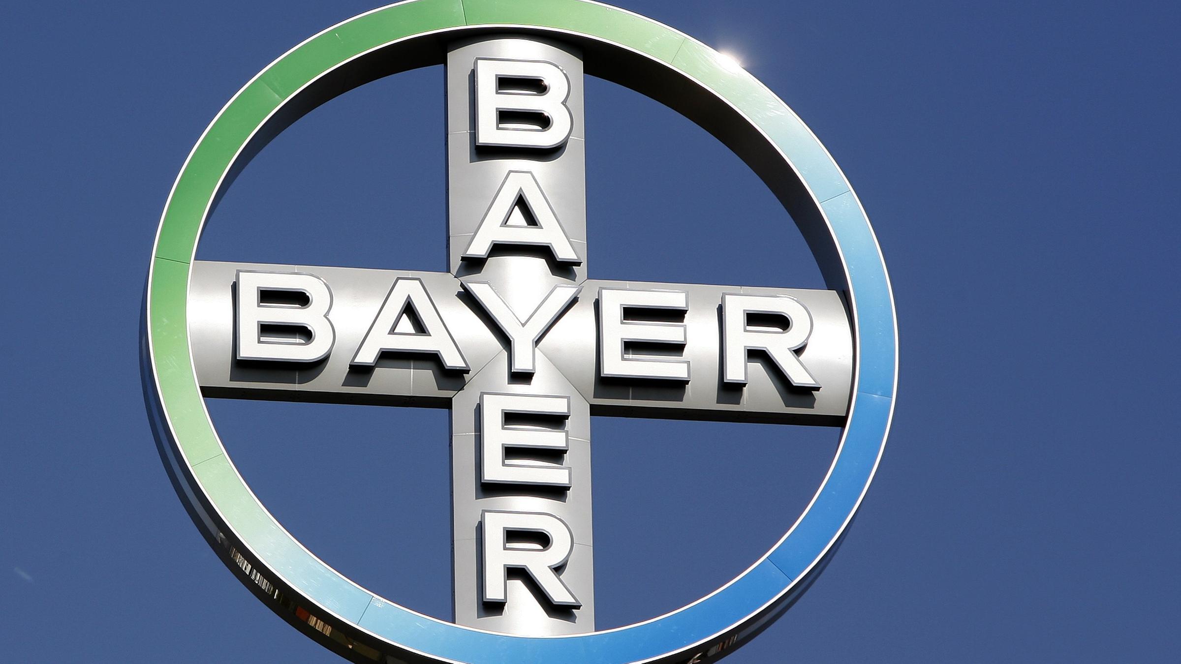 Das Logo des Chemie- und Pharmakonzerns Bayer.
