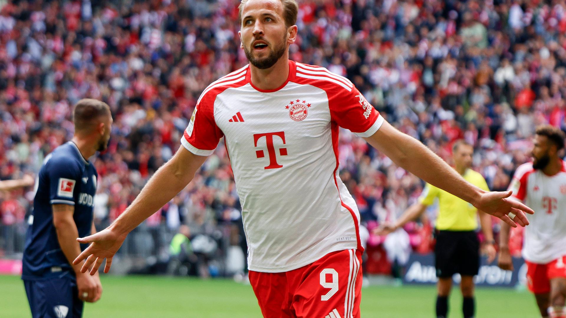 Bayerns Harry Kane beim Spiel gegen Bochum am 23.09.2023.