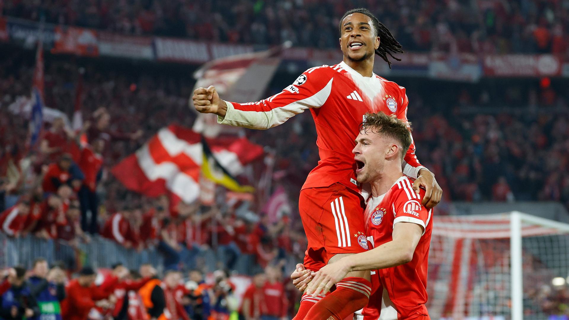 Michael Olise und Joshua Kimmich am 15.04.26