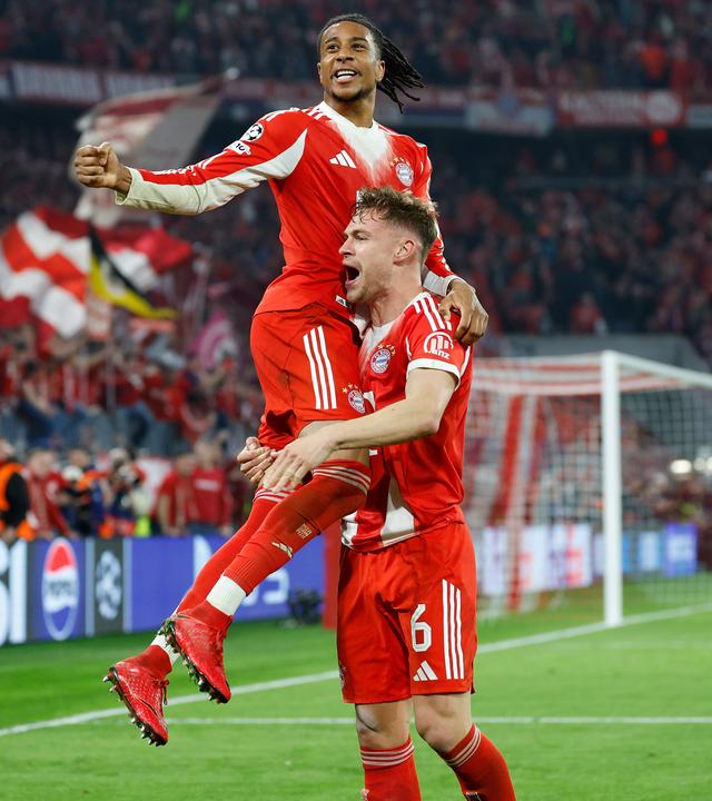 Michael Olise und Joshua Kimmich am 15.04.26