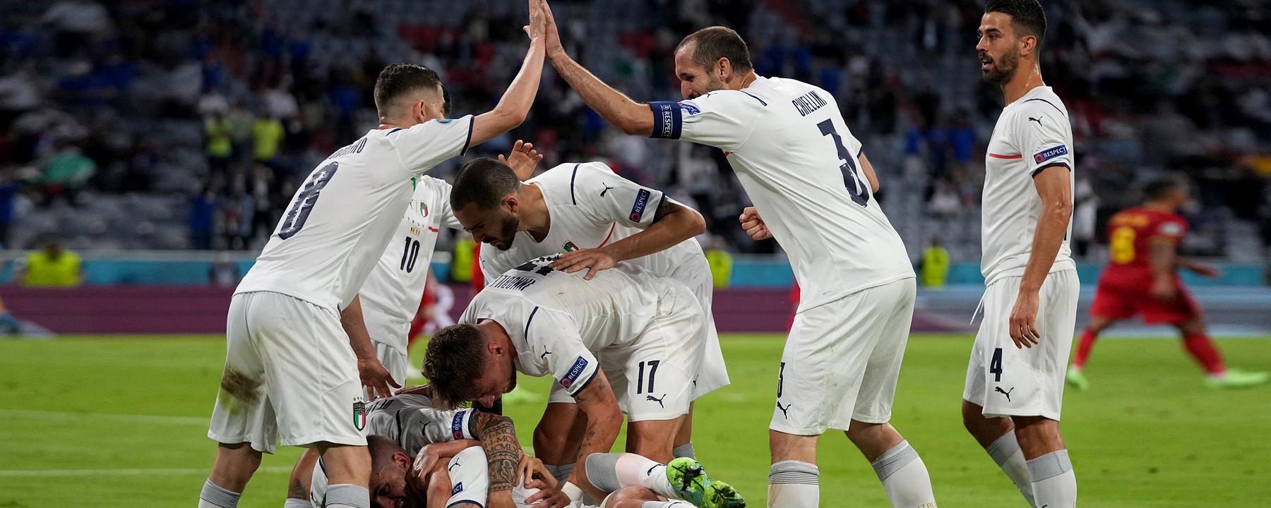 Das italienische Team jubelt.