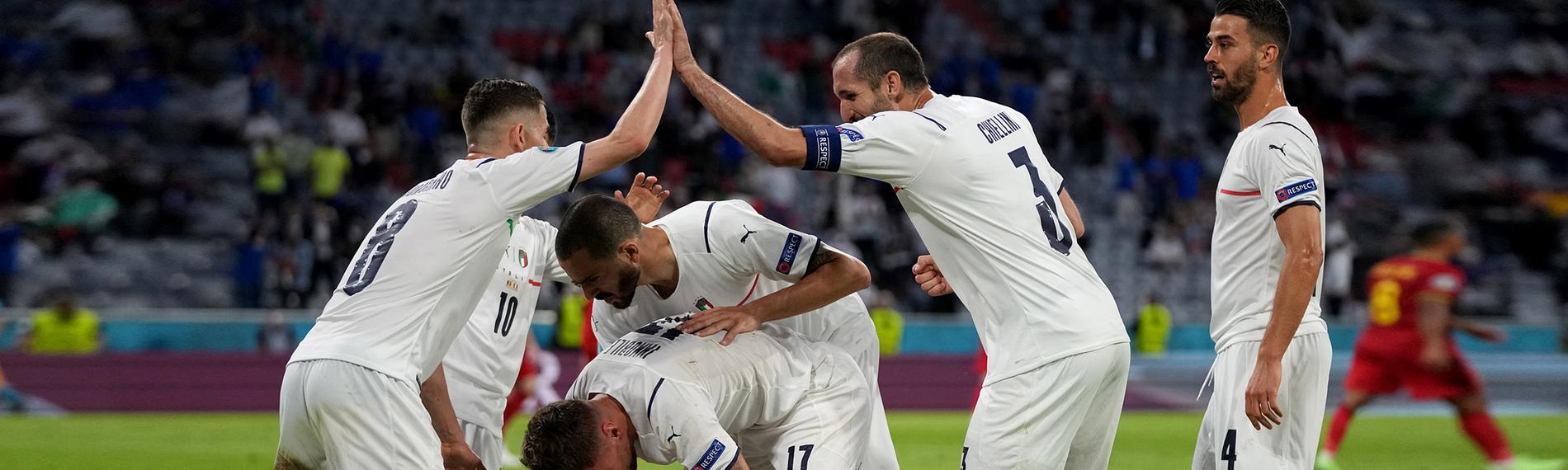 Das italienische Team jubelt.