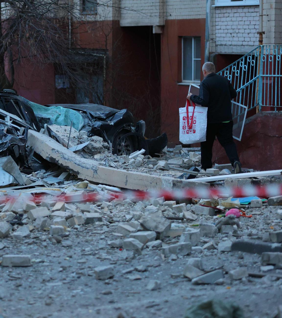 Nach einem Luftangriff in Belgorod am 24. März 2024.