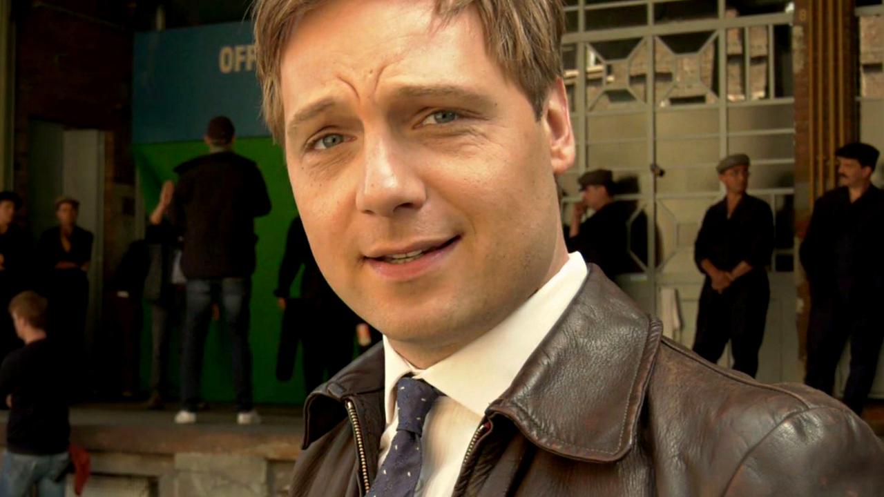 Christoph Letkowski am Set von Bella Germania