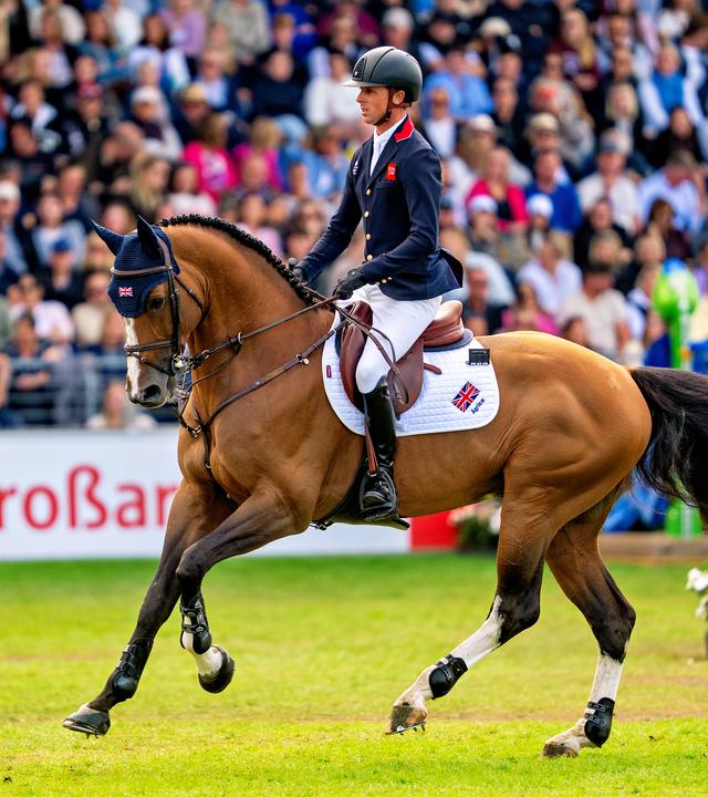 Ben Maher auf Point Break (Großbritannien) im Einzel-Finale der  in Aachen.