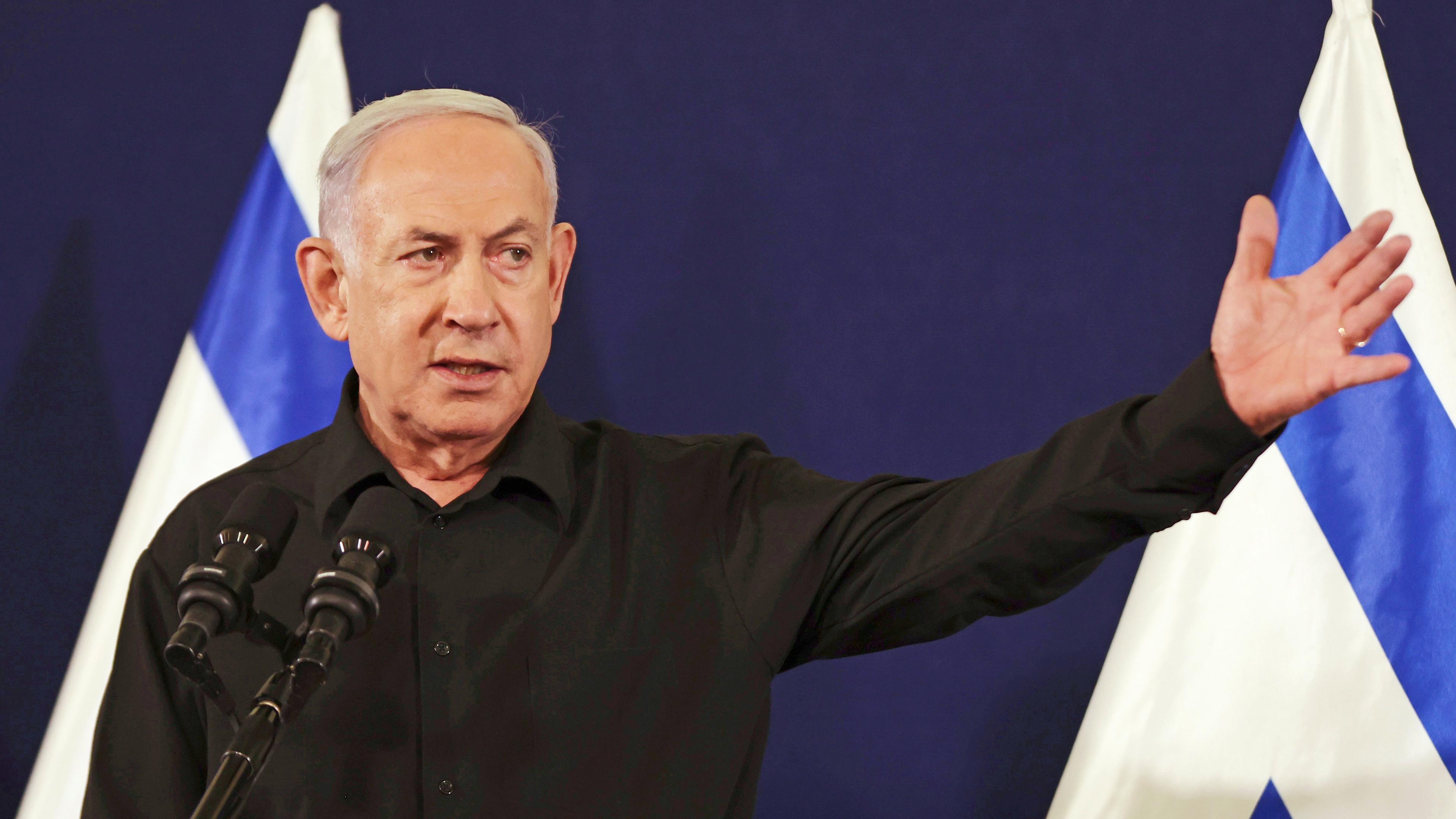 Benjamin Netanjahu, aufgenommen am 8.10.2023