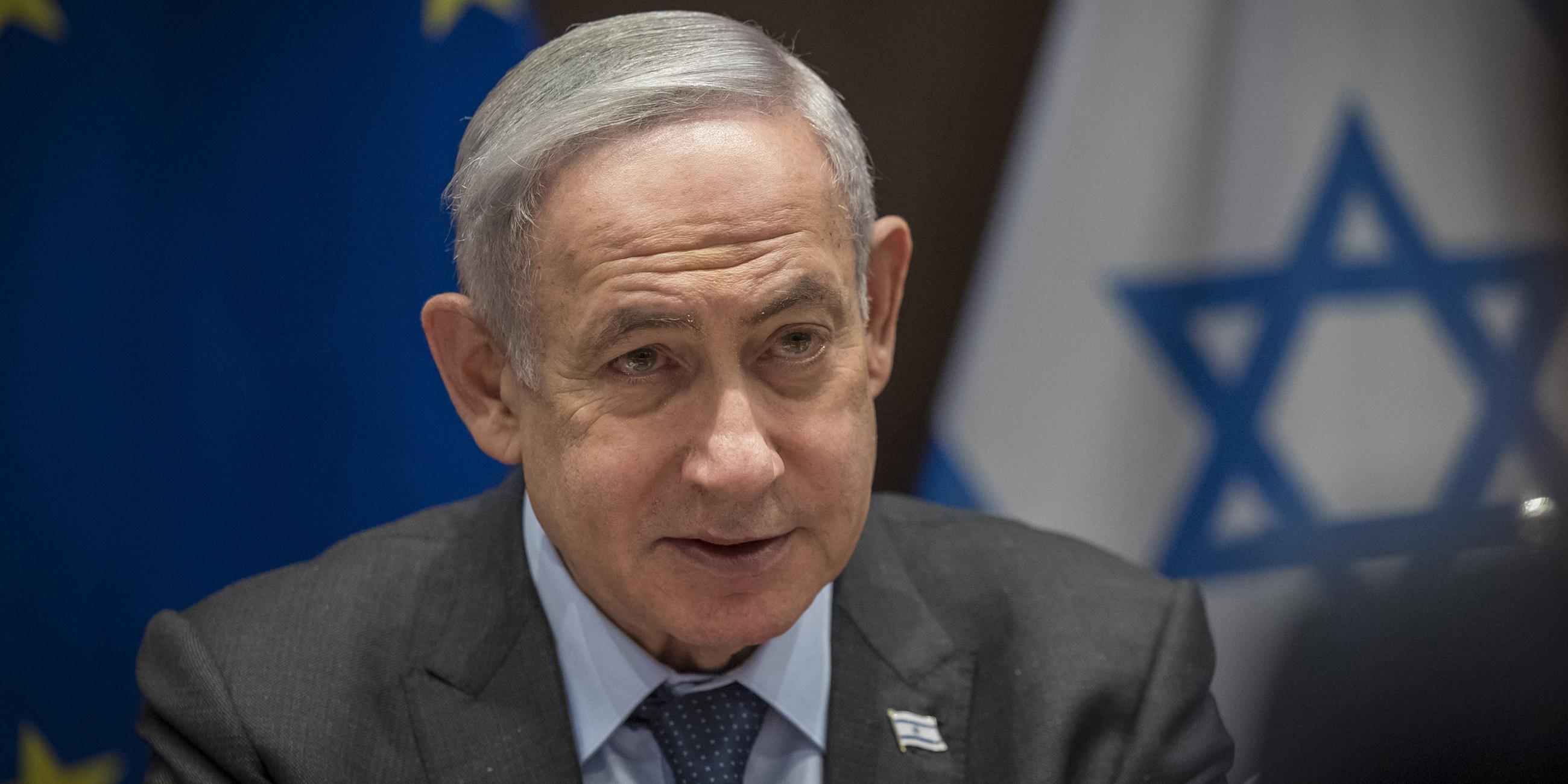 Benjamin Netanjahu am 14.02.2024 in Jerusalem