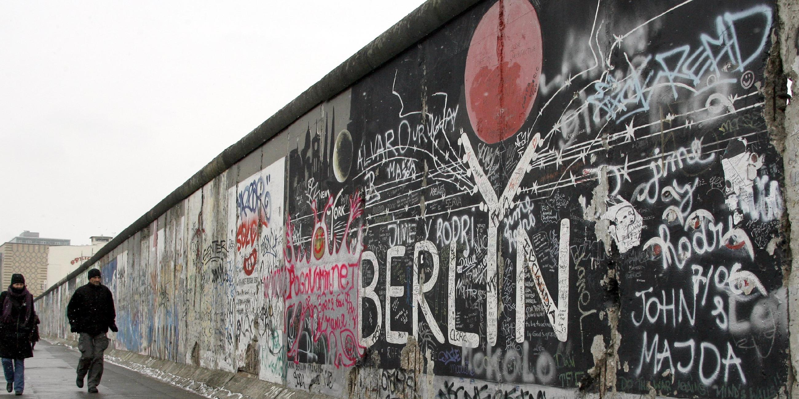 Graffiti auf Berliner Mauer