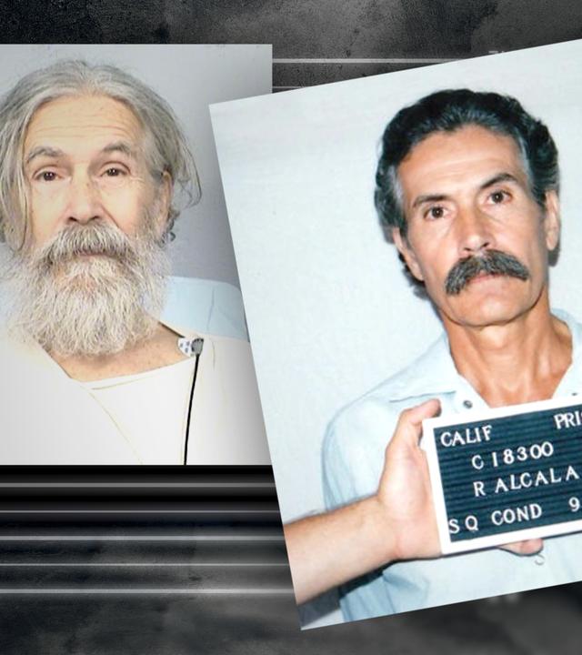 Montage: Polizeifoto von Rodney Alcala nach seiner Verhaftung 1997, daneben ein Bild von ihm aus dem Jahr 2015.