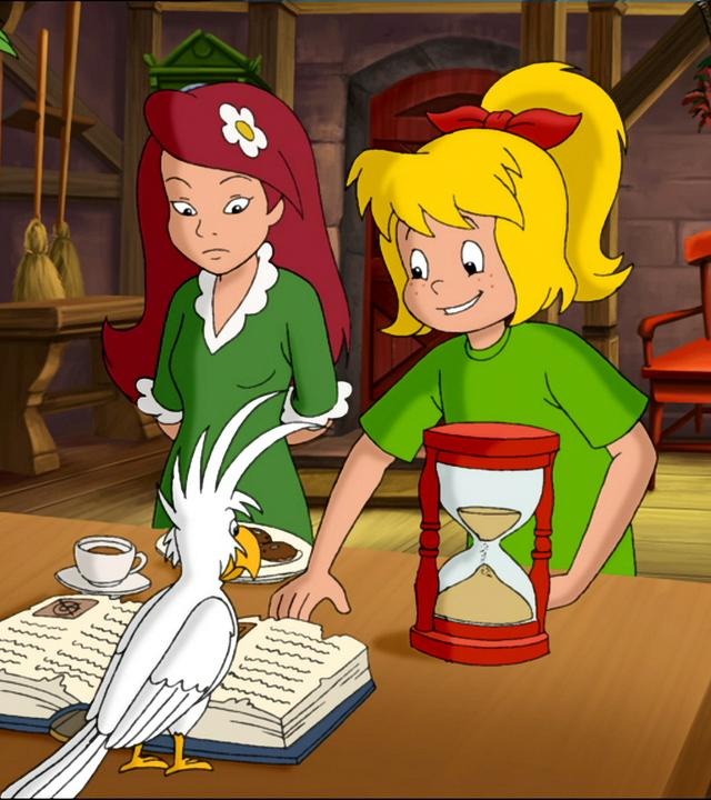 Flauipaui, Bibi und Schubia mit dem weißen Kakadu