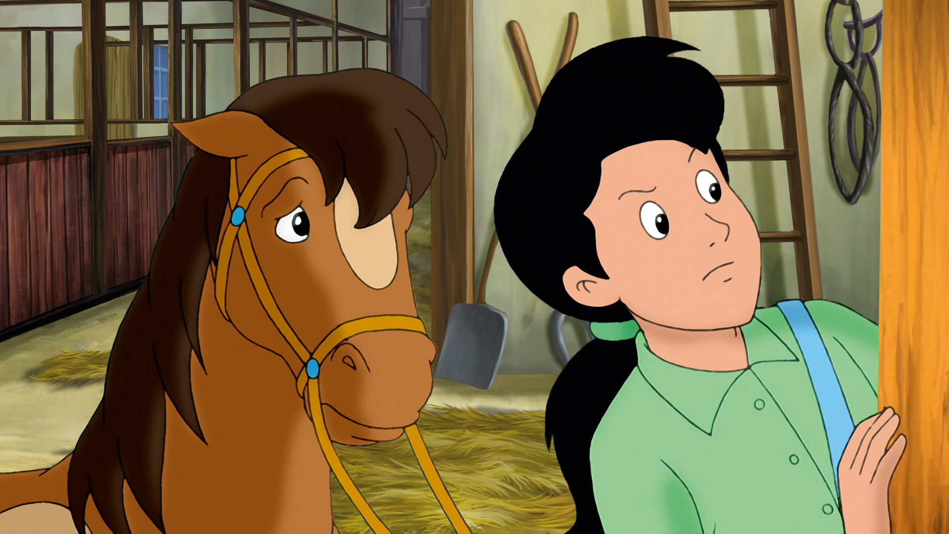 Ein Pony und ein fremdes Mädchen sind im Stall vom Martinshof gelandet.