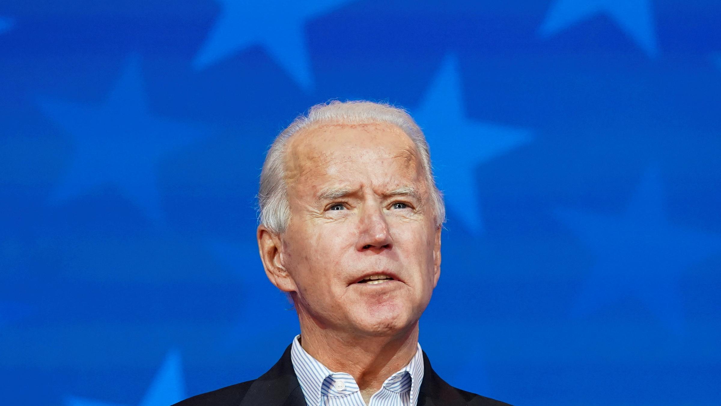 Auf dem Foto ist Joe Biden zu sehen, der zukünftige Präsident der USA. 