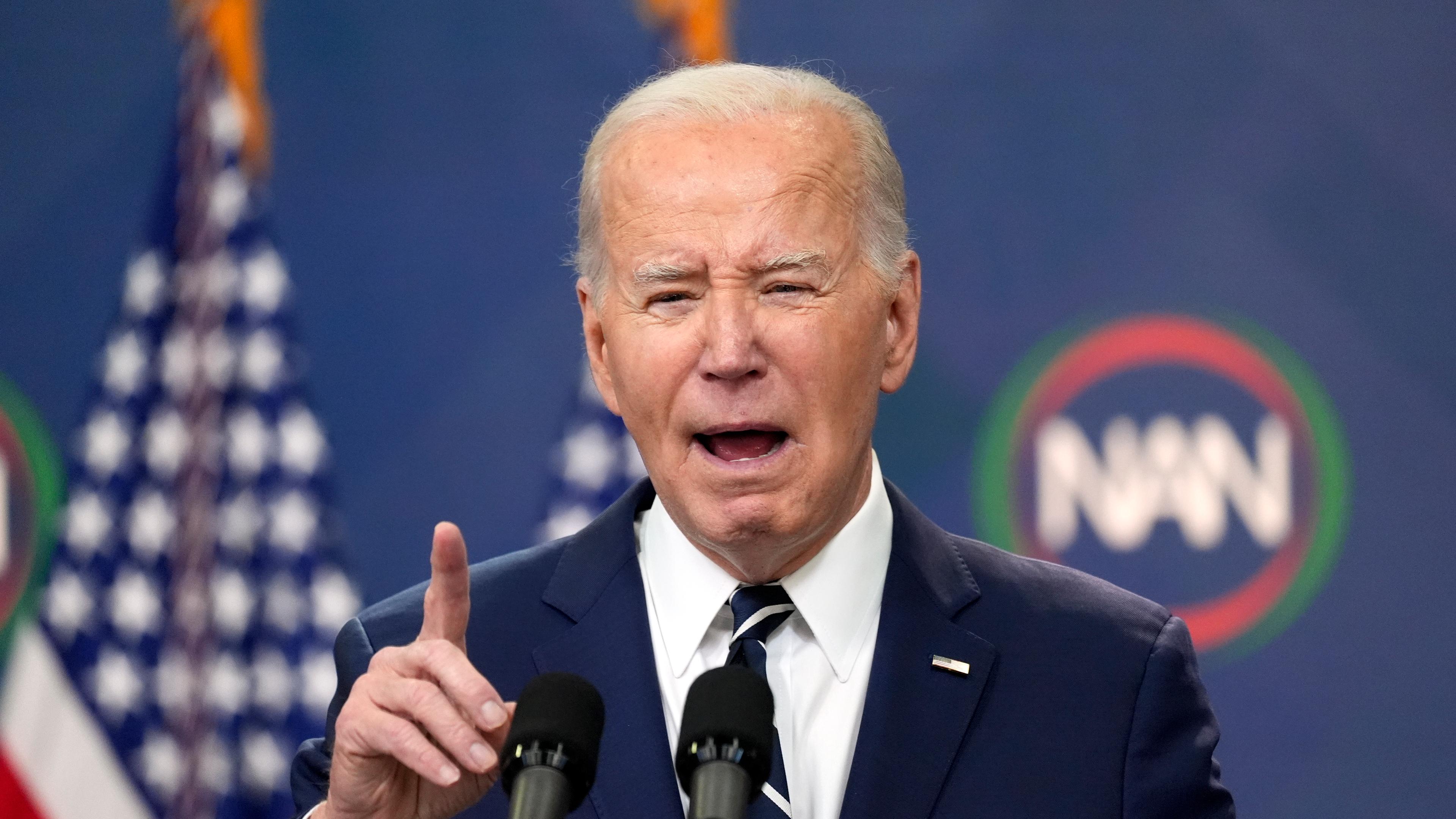 US-Präsident Joe Biden spricht auf einer Pressekonferenz in Washington